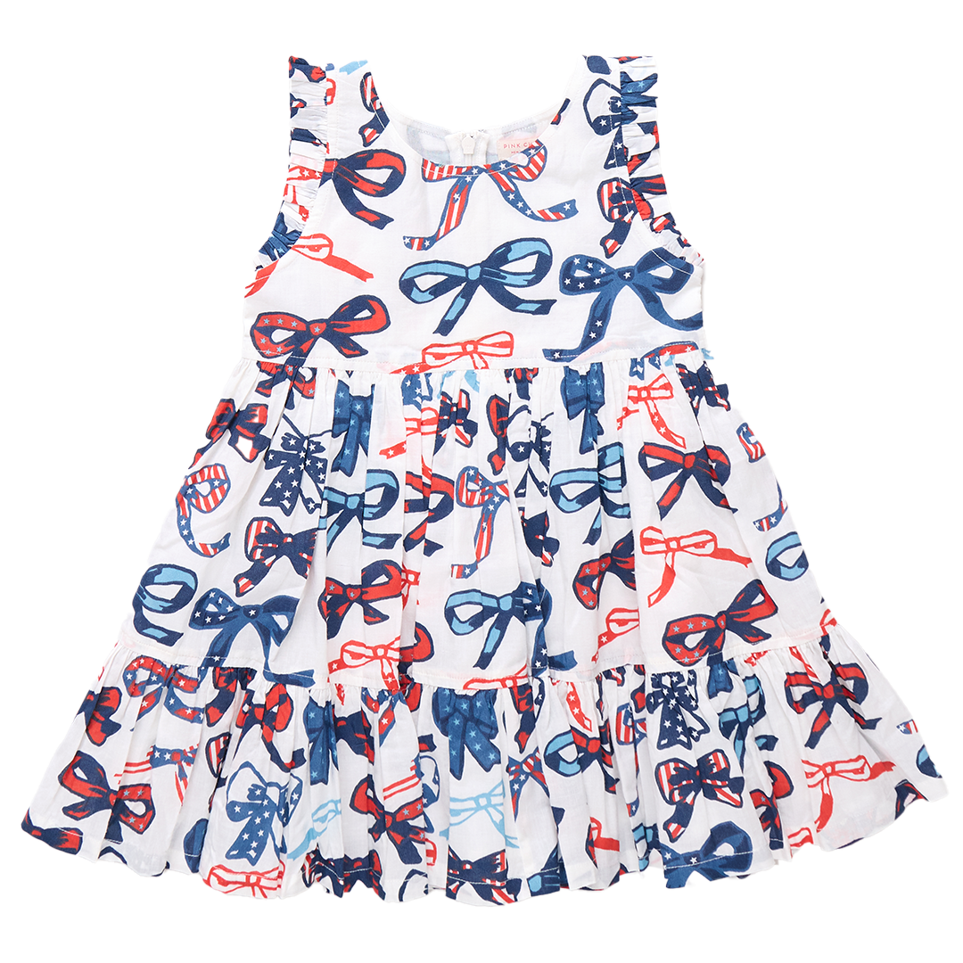 Kelsey Dress | Red White and Bows