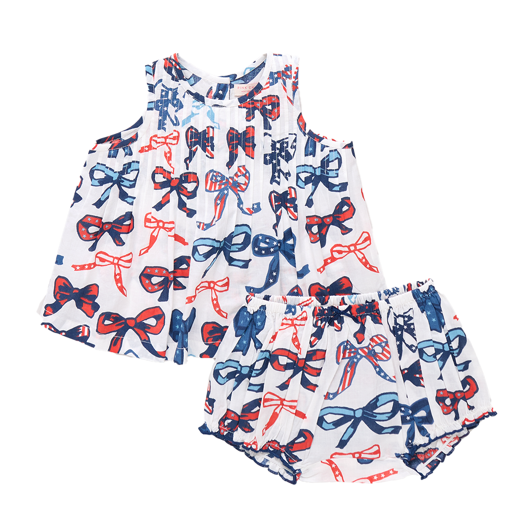 Jaipur 2-Piece Set | Red White and Bows