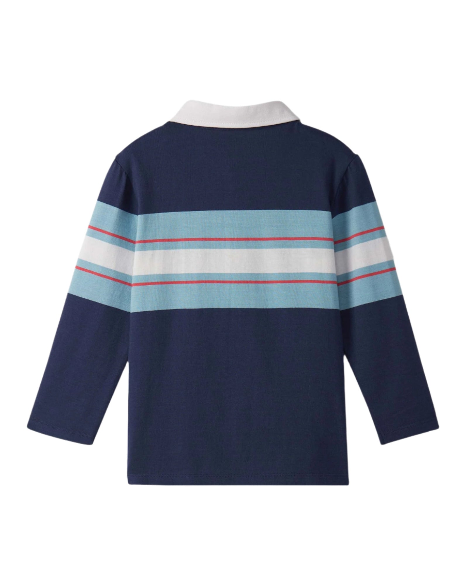 Blue Stripes Rugby Polo Shirt