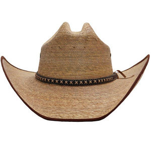 Youth Natural Palm Straw Cowboy Hat