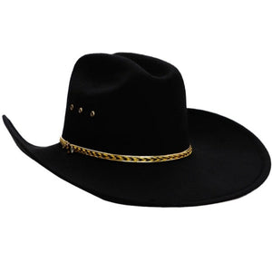 Youth Quarterhorse George Black Faux Suede Cowboy Hat