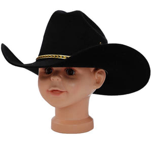 Youth Quarterhorse George Black Faux Suede Cowboy Hat