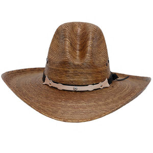 Kids Tan Natural Palm Straw Cowboy Hat