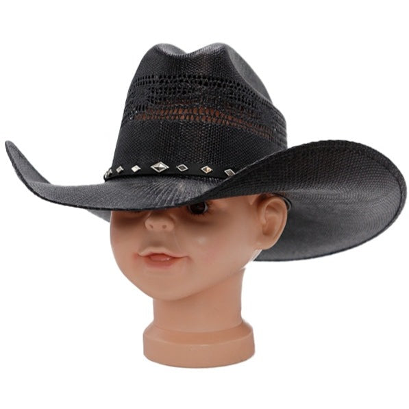 Youth Western Quarterhorse Crafted Black Cowboy Hat