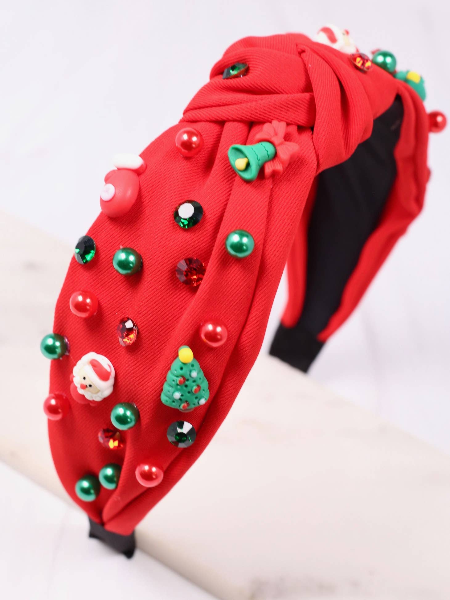 Christmas Charms Red Knot Headband