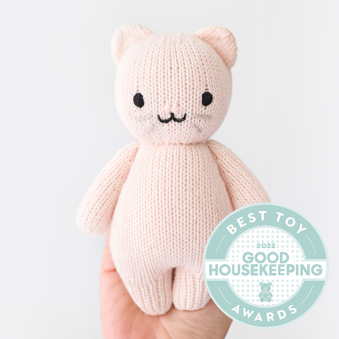 Hand Knit Baby Kitten | Blush