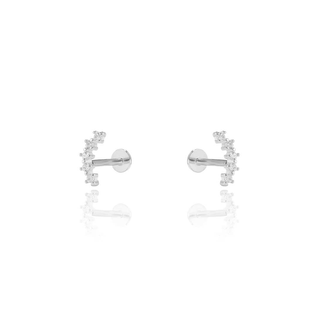 Diamond Flat Back Stud Earrings 1/3 ct tw Round 14K White Gold | Jared