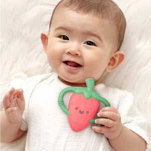 Chew Crew® Silicone Teether | Strawberry