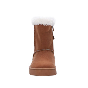 Daniela Faux Fur Boot with Bows | Chestnut