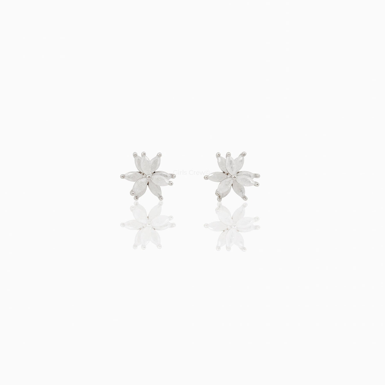 Fairest Floral Studs | Silver