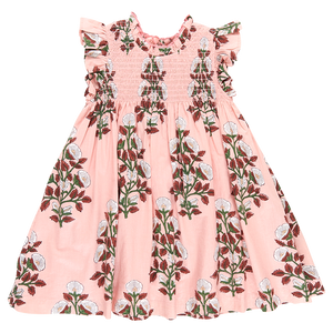 Girls Stevie Dress | Pink Bouquet Floral