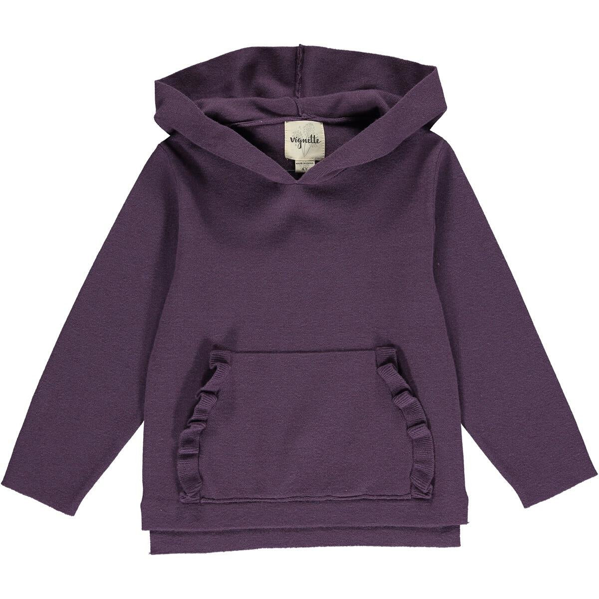 Hazel Hooded Pullover Sweater | Purple