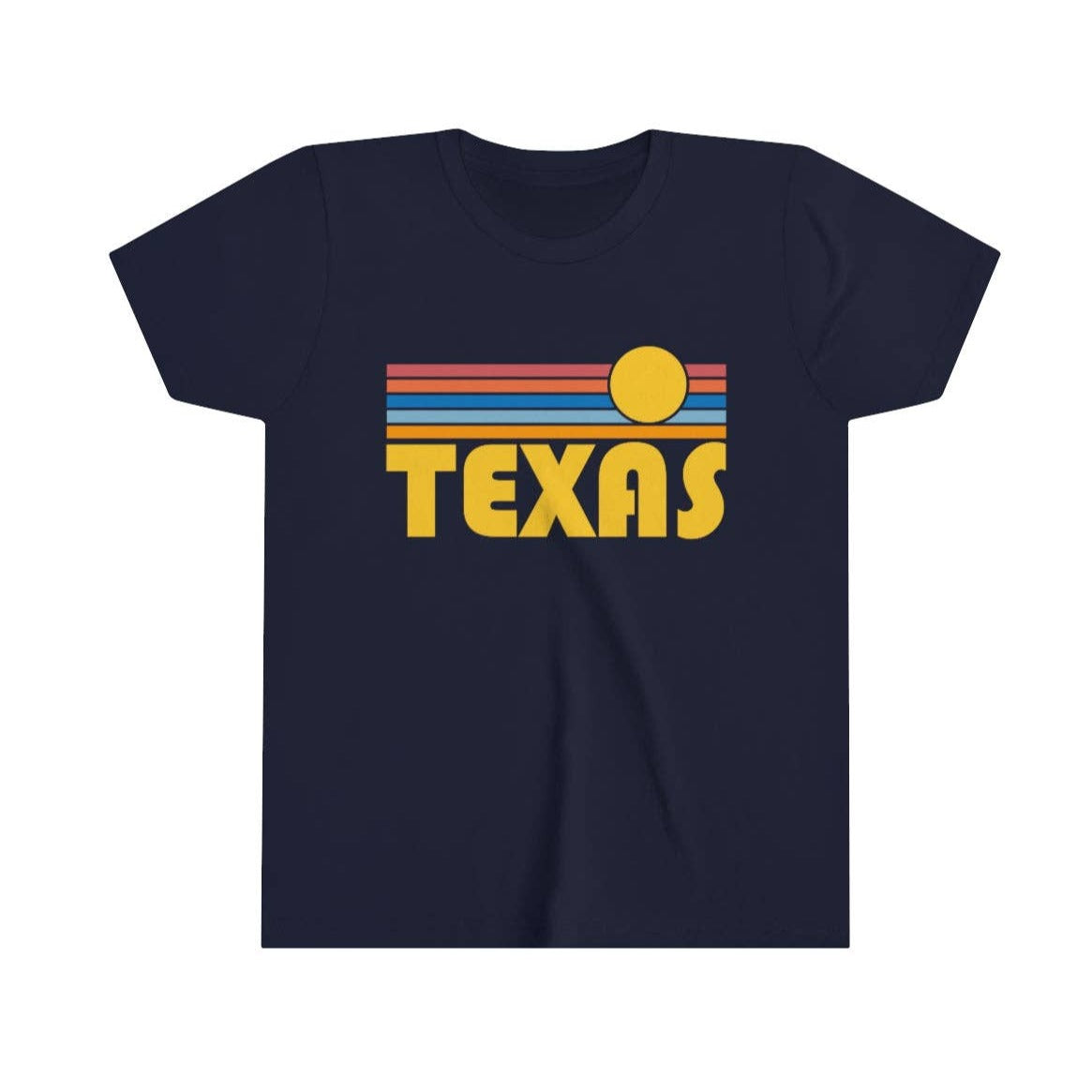 Kids Retro Sun Texas Graphic Tee | Navy