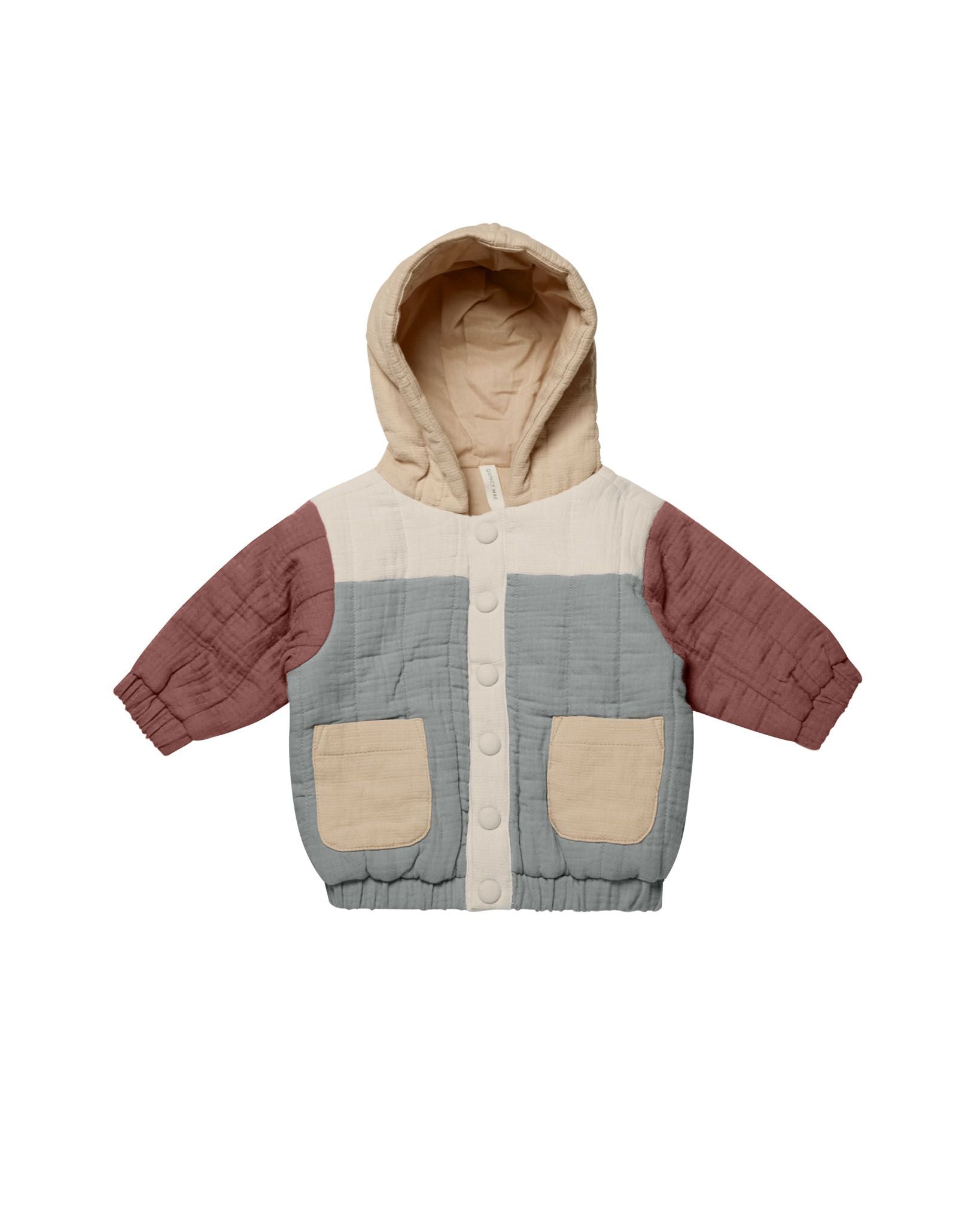 Hooded Woven Jacket | Color Block