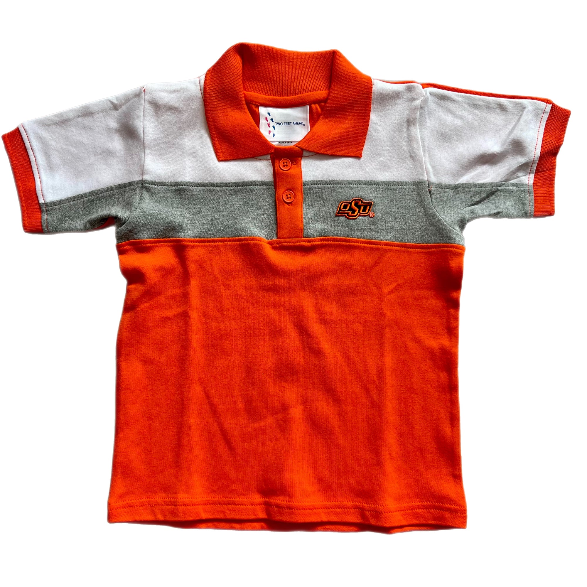 Color Block Polo Shirt | Oklahoma State Orange