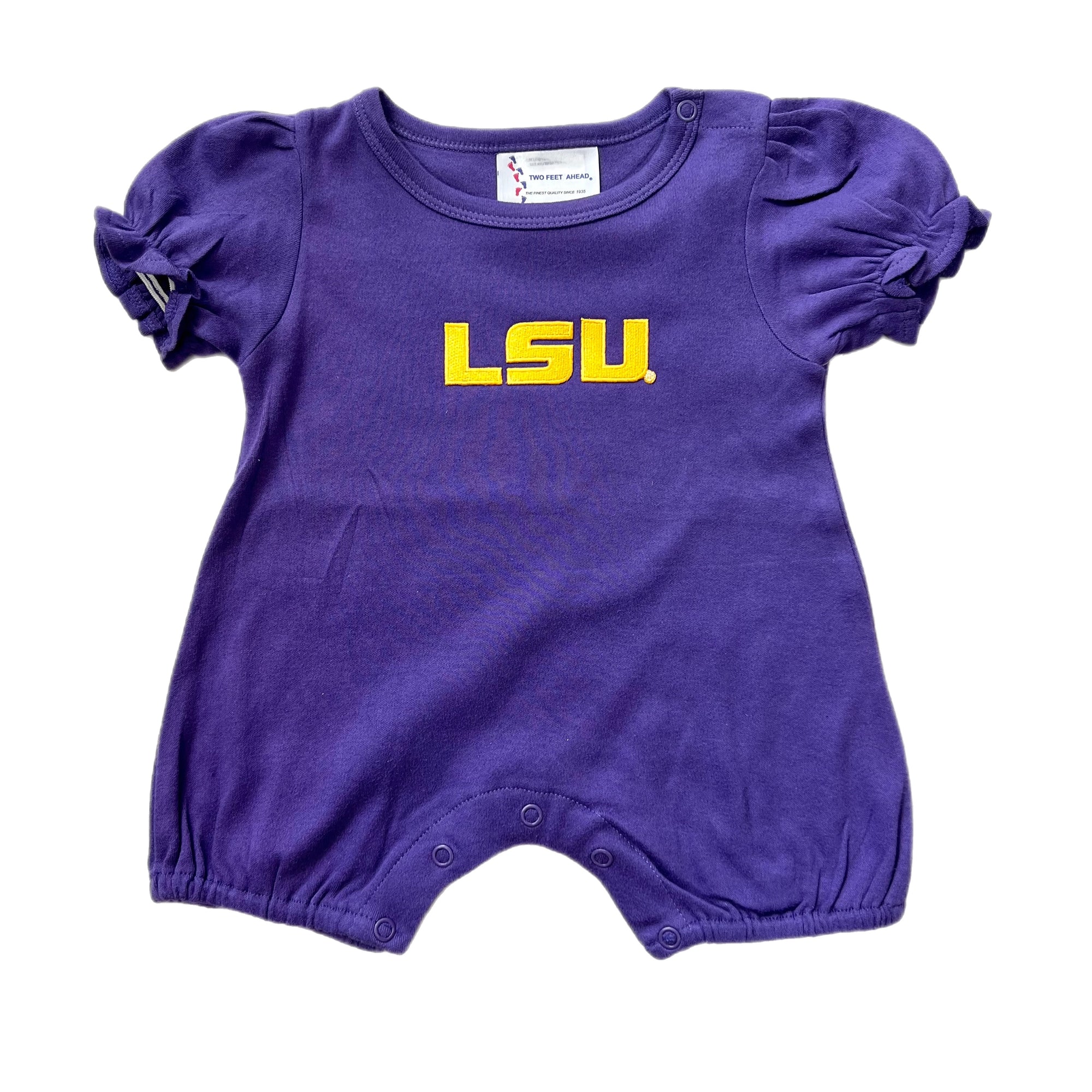 Infant Girls Ruffle Romper | LSU Purple