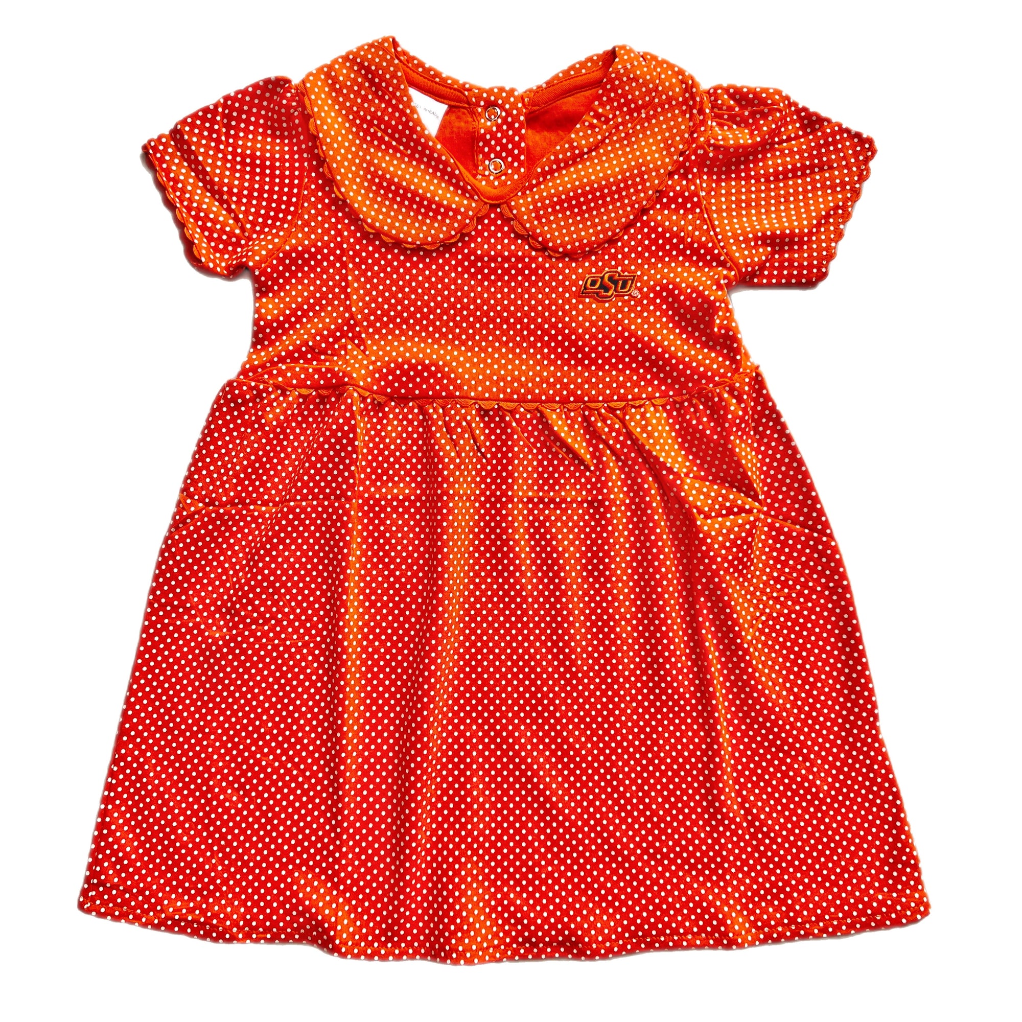 Pin Dot Peter Pan Collar Dress | Oklahoma State Orange
