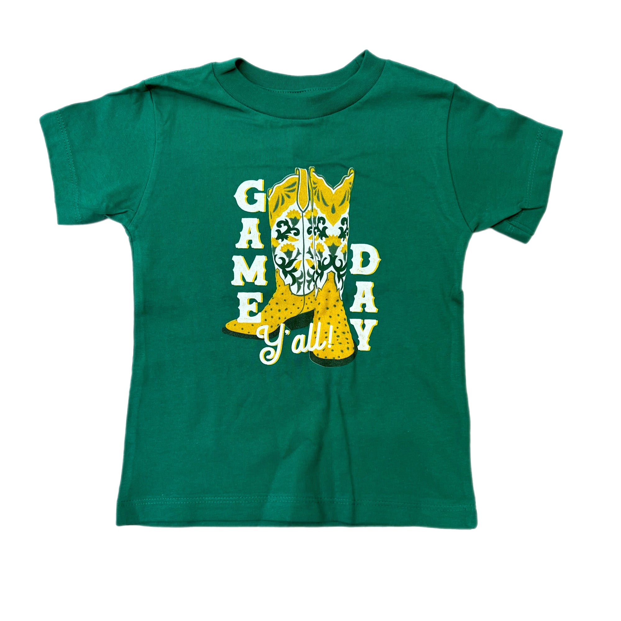 Game Day Y’all Boots Tee | Green and Gold