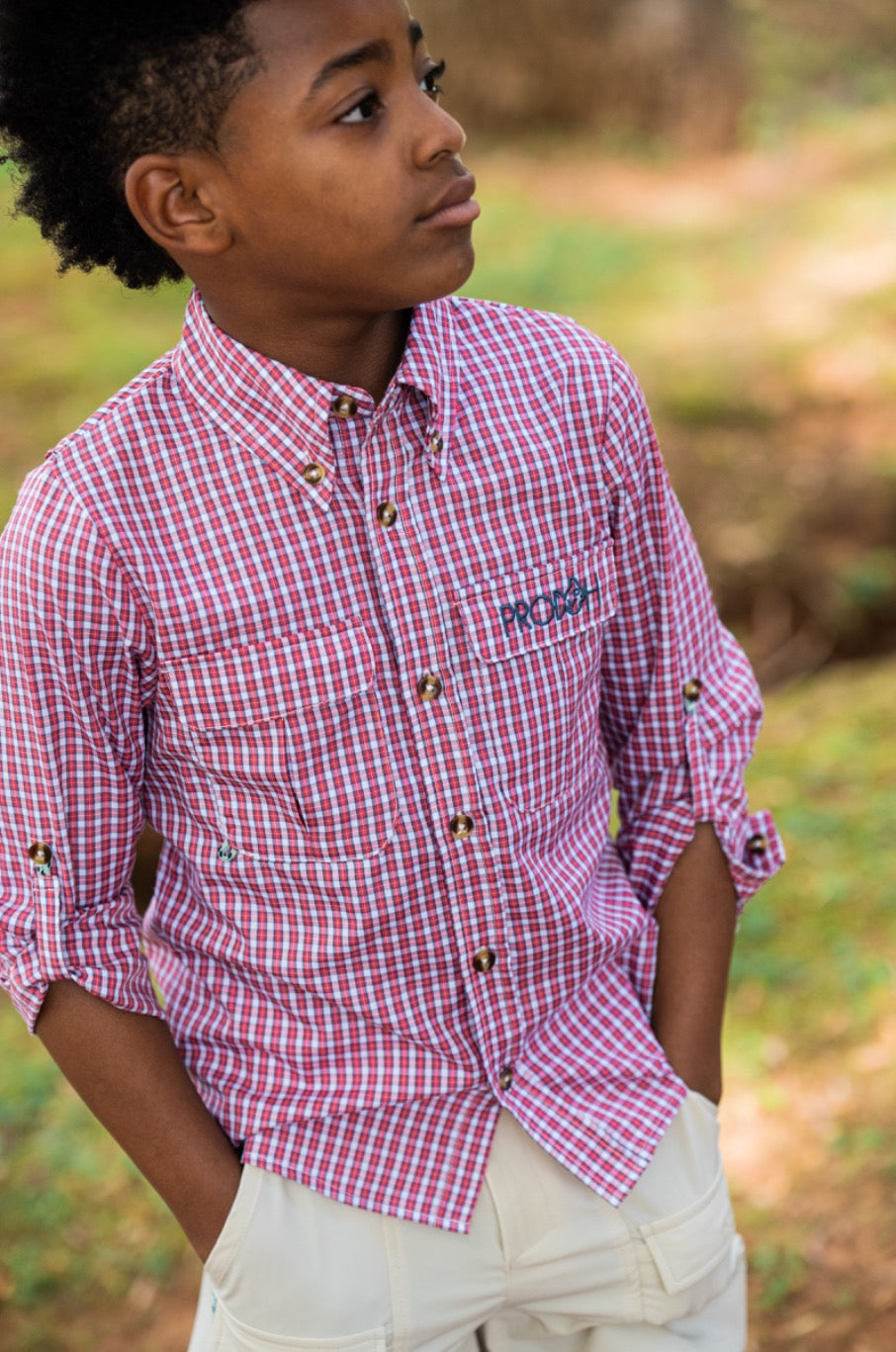 Long Sleeve Founders' Fishing Shirt | Winterberry Plaid