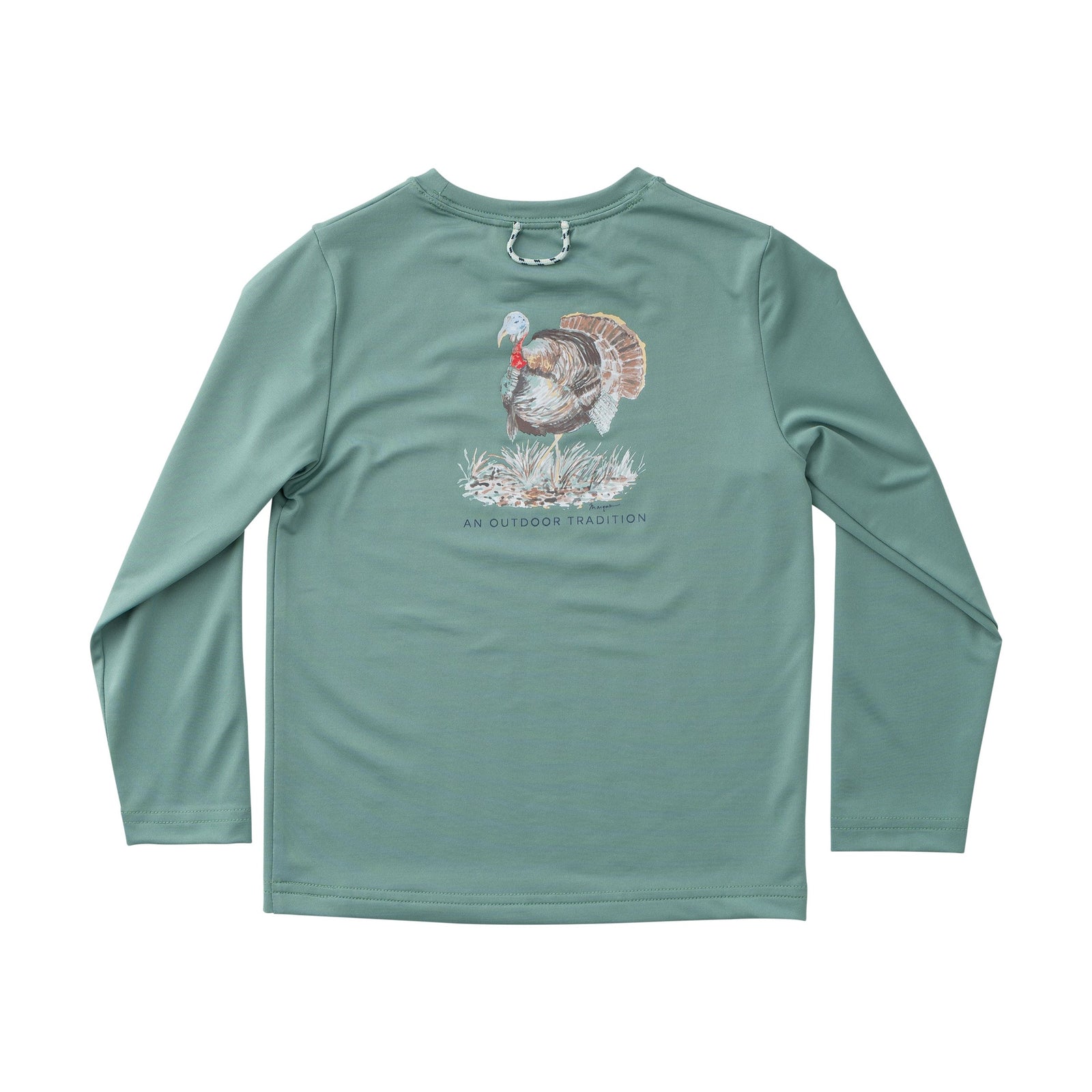 Pro Performance Long Sleeve T-shirt | Frosty Spruce with Turkey