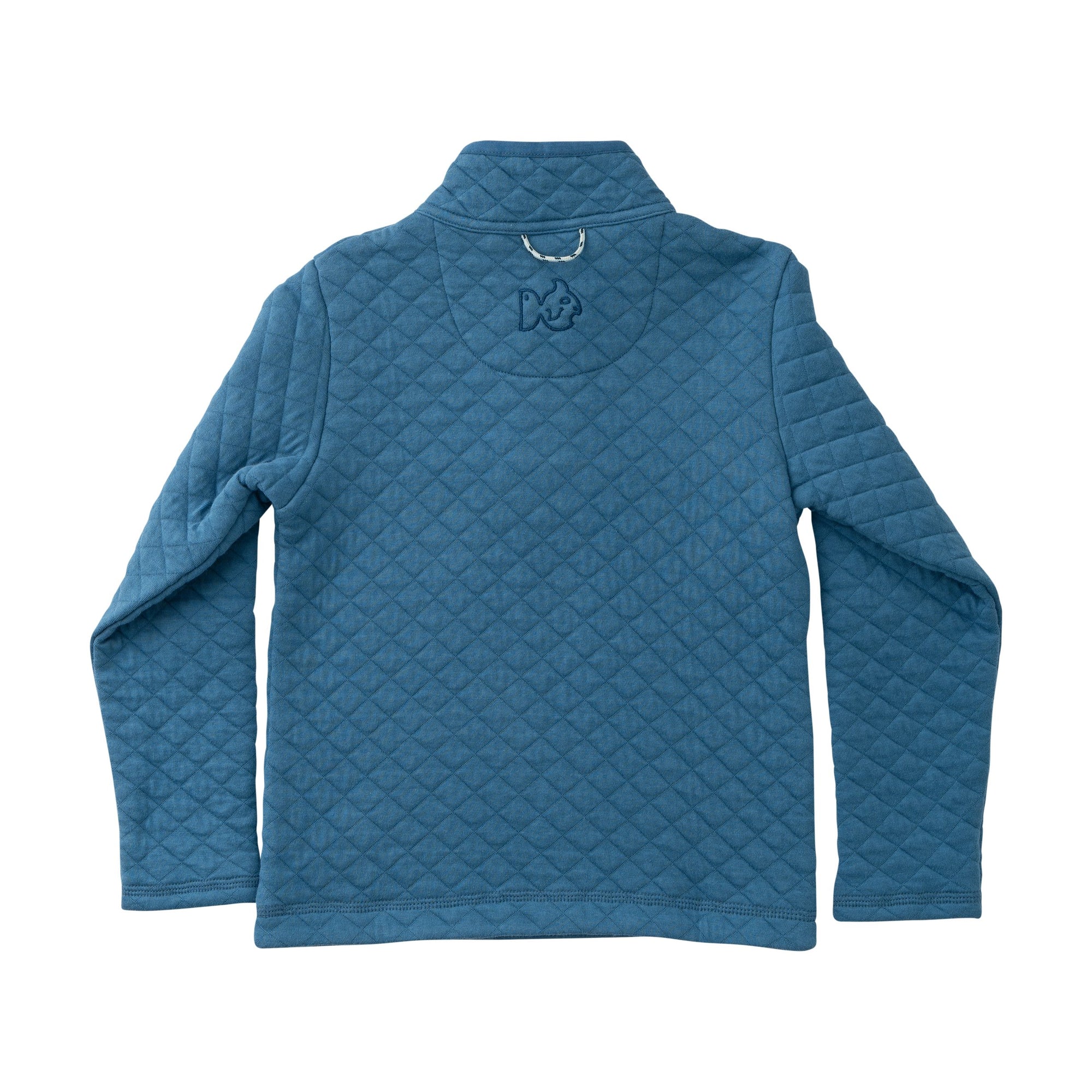 Quilted Zip Pullover | Copen Blue