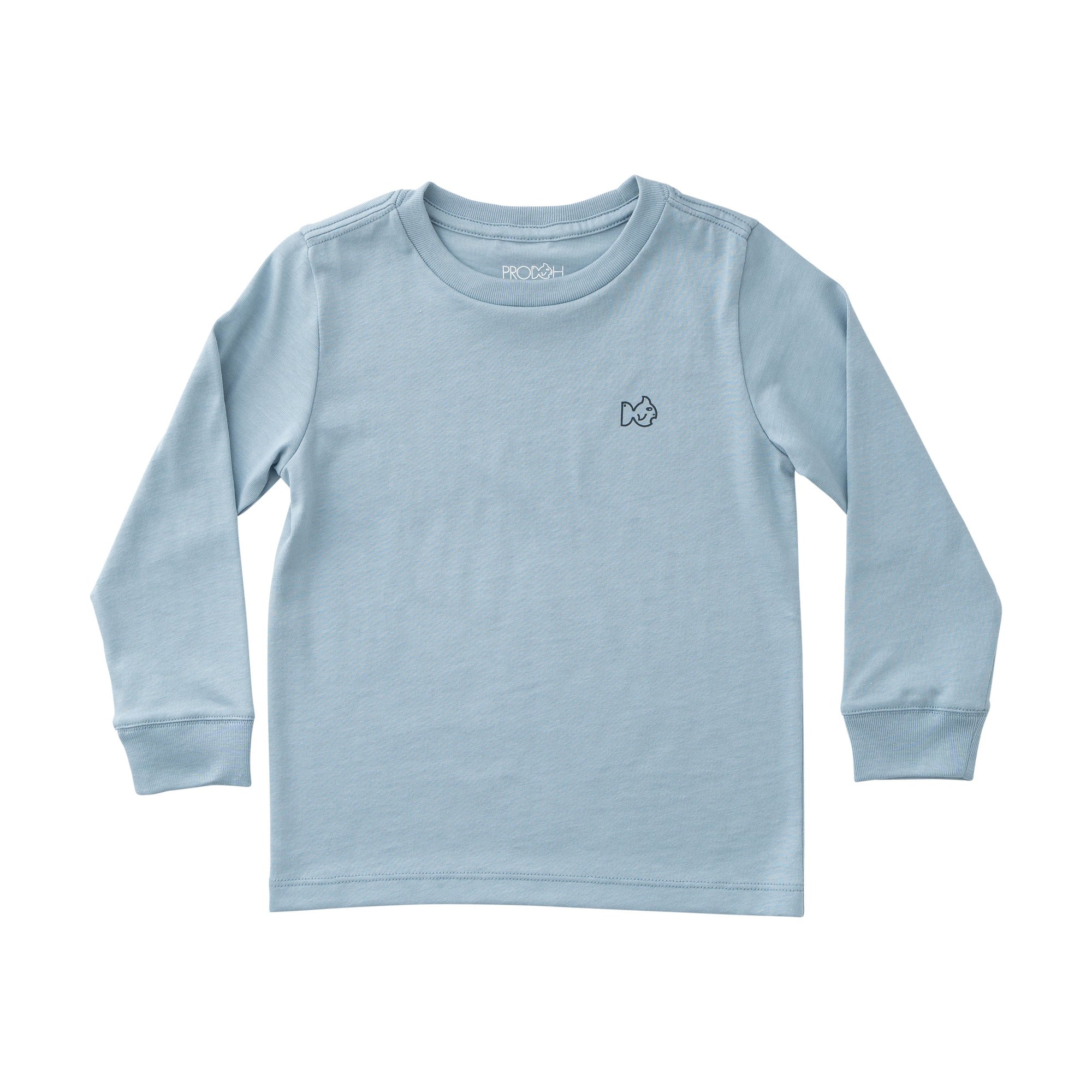 Long Sleeve Blue Gray Cotton T-shirt | Pumpkin Harvest Fall Festival