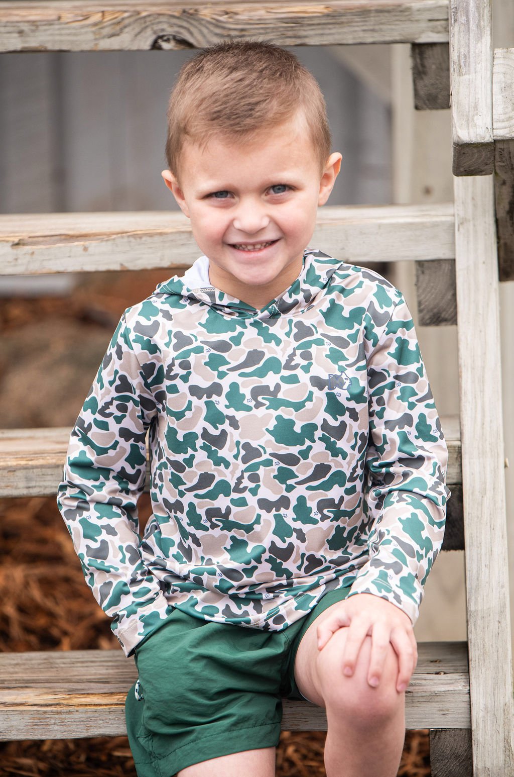 Pro Performance Hoodie T-shirt | Break Point Camo with Swordfish