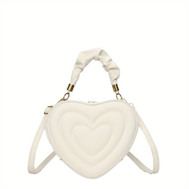 Nested Hearts Crossbody Handbag | Ivory