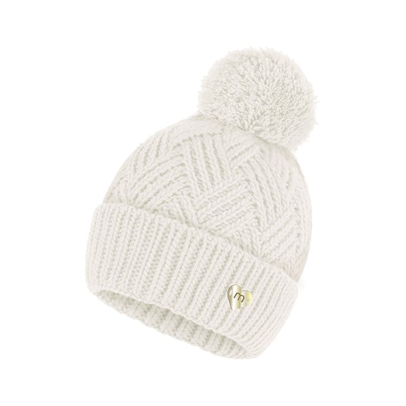 Girls Knit Pom Pom Hat | Chickpea