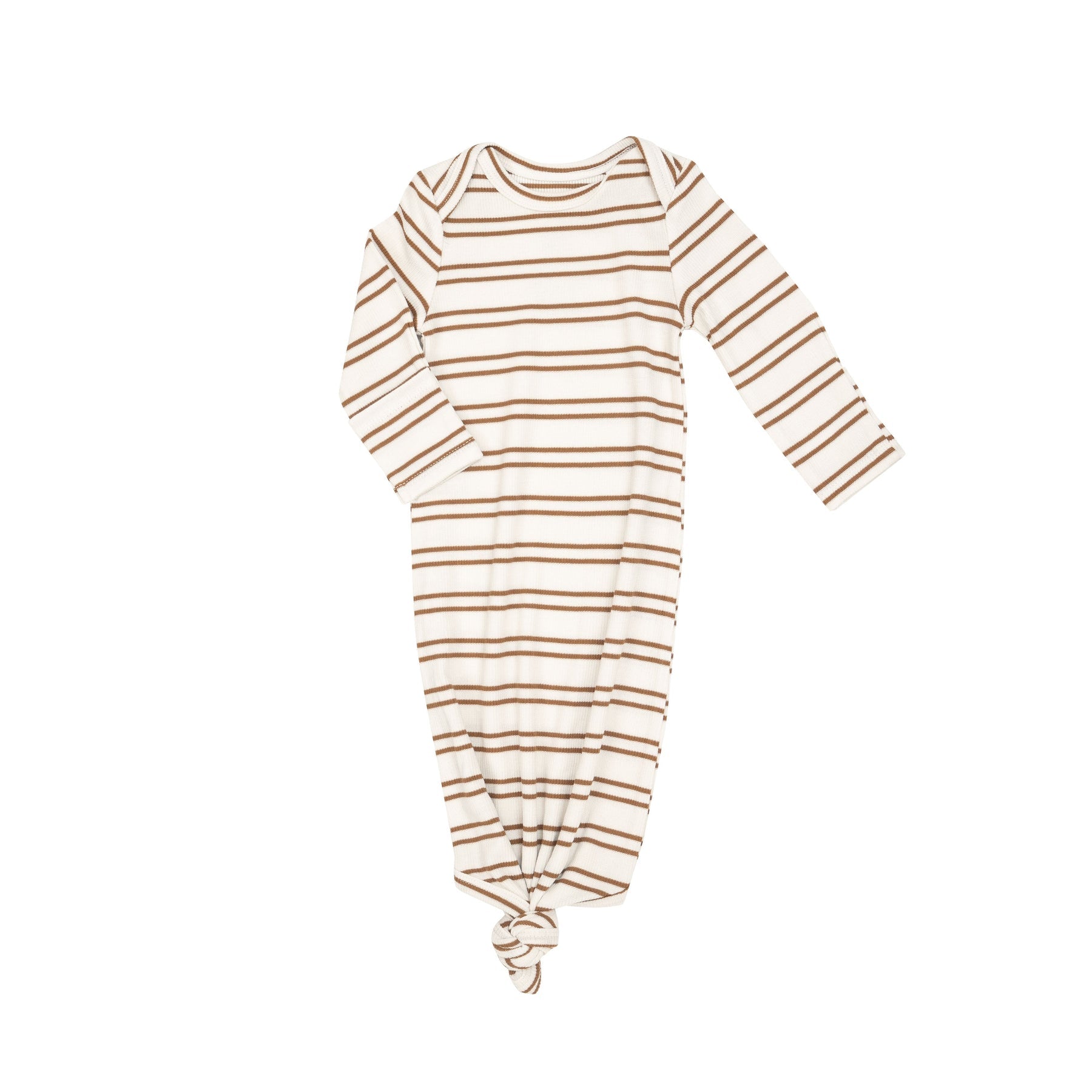 Cashew Stripe Rib Modal Knotted Gown