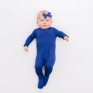 Bamboo Zippered Footie | Royal
