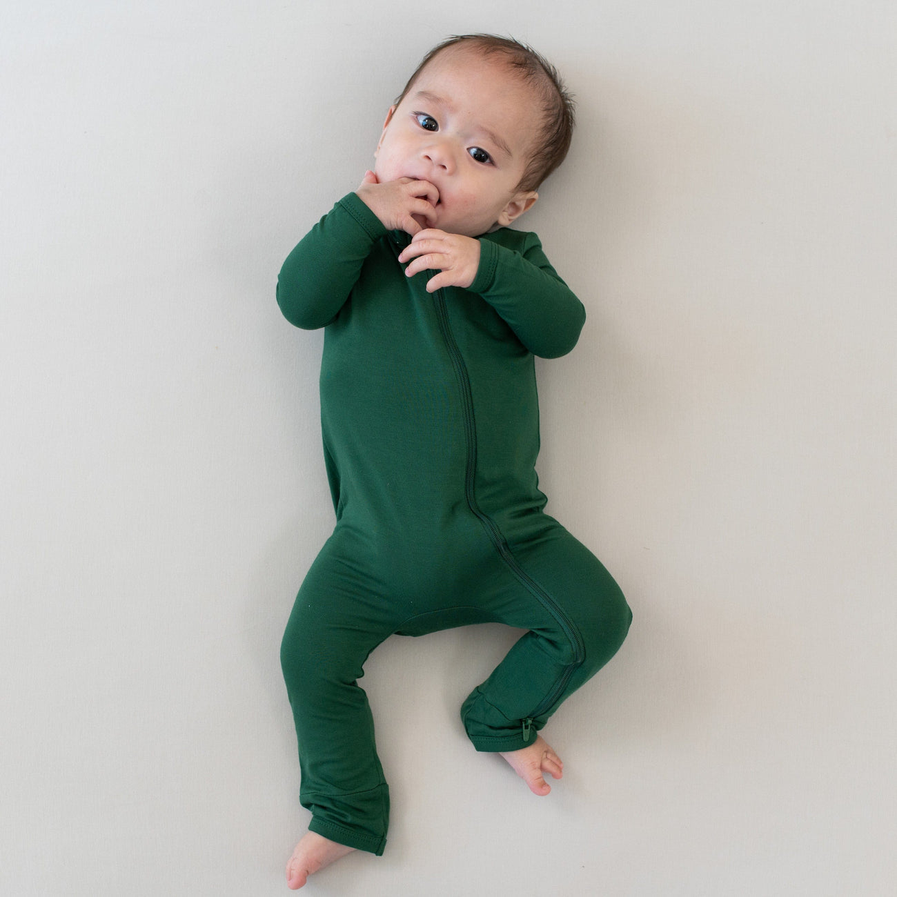 Bamboo Zippered Romper | Forest