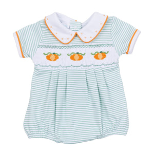 Lil' Pumpkin Classics Smocked Short Sleeve Boy Bubble