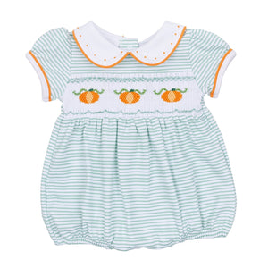 Lil' Pumpkin Classics Smocked Short Sleeve Girl Bubble