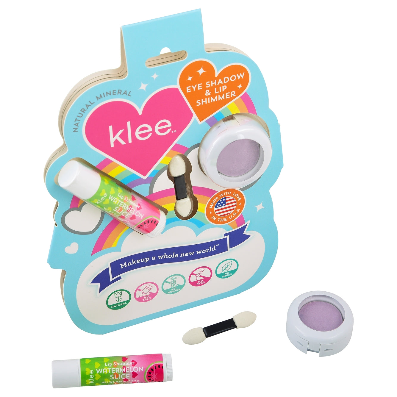 Lilac Sparkles Natural Play Makeup Eye Shadow and Lip Shimmer Set