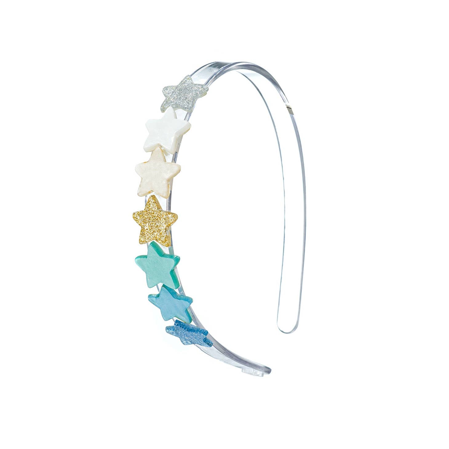 Mini Stars Pealized Blue Acrylic Headband