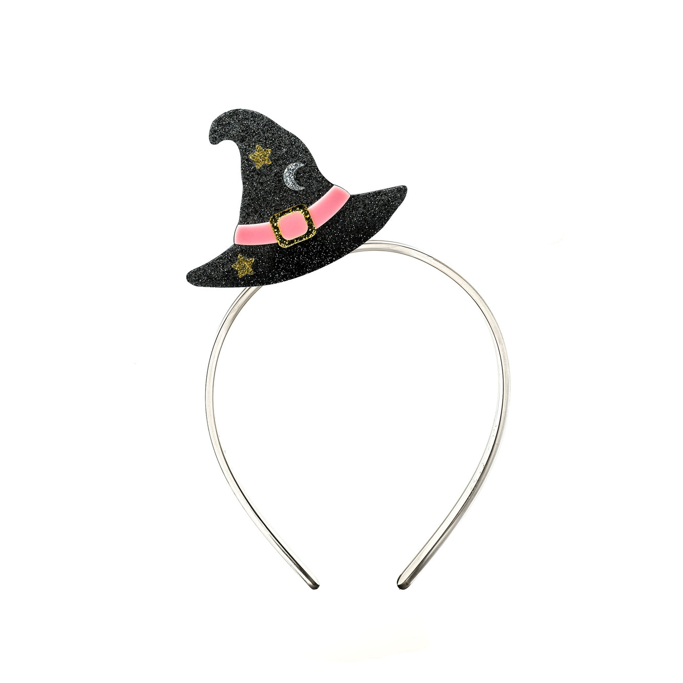 Witch Hat Black Glitter Acrylic Headband