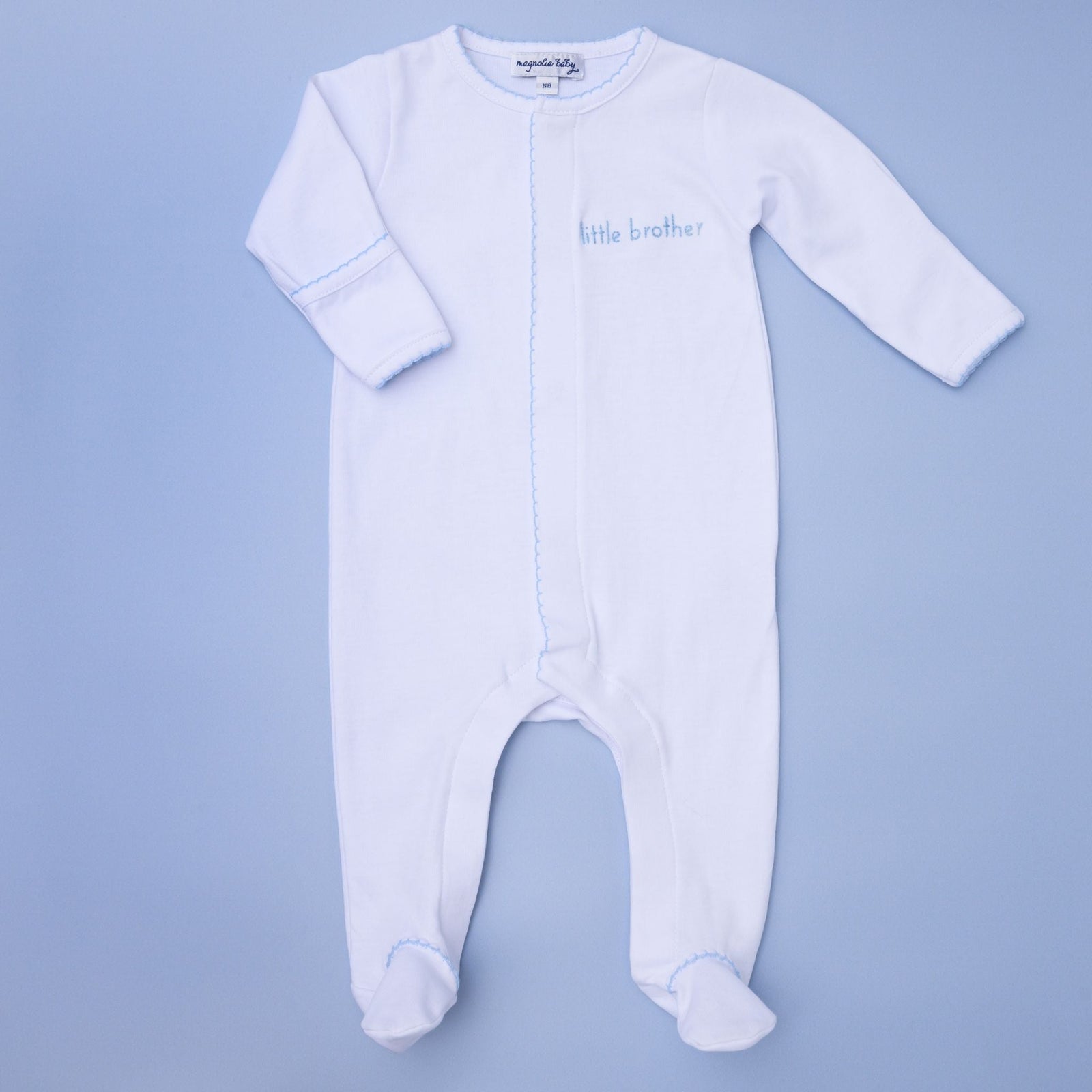 Little Brother Embroidered Footie