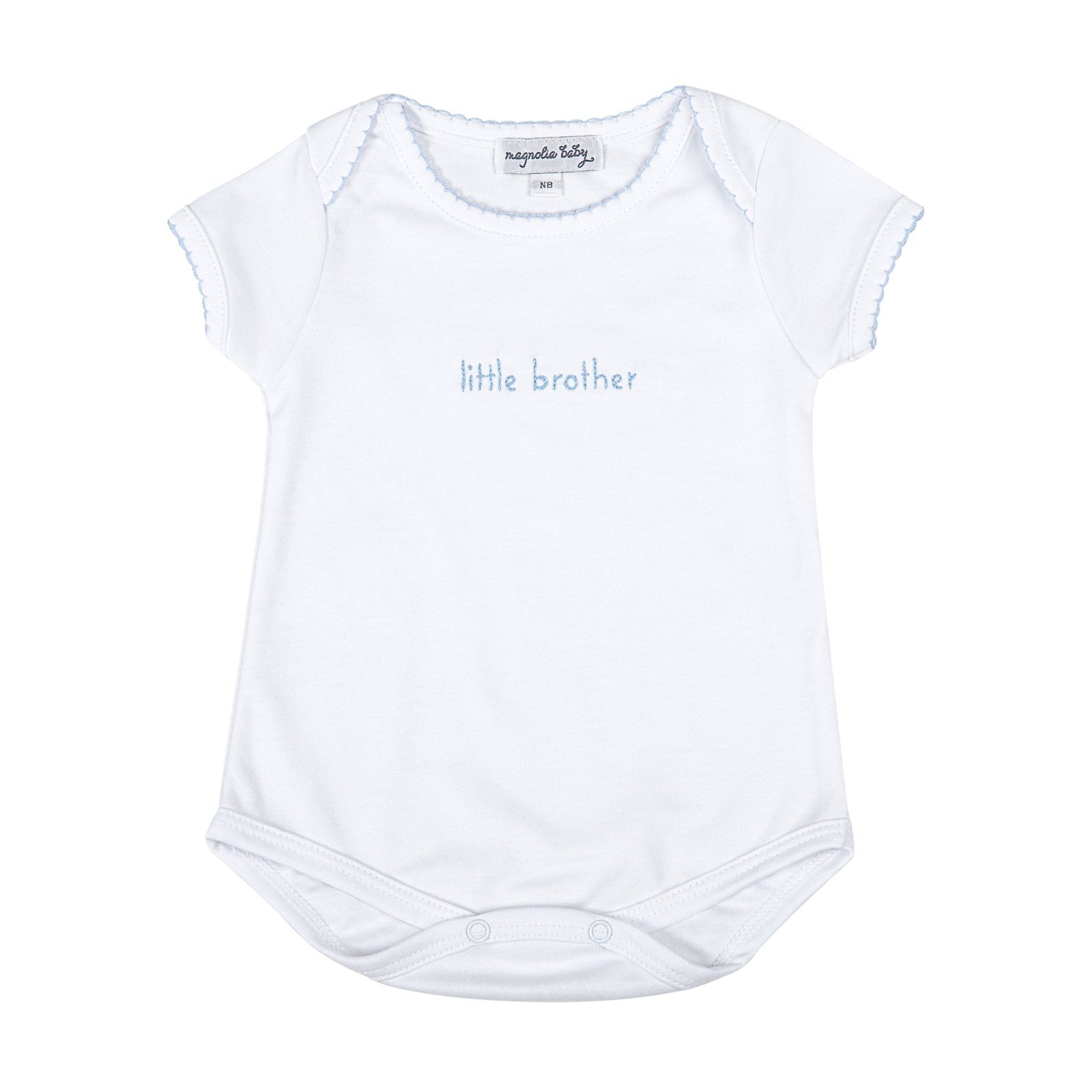 Little Brother Embroidered Short Sleeve Bodysuit
