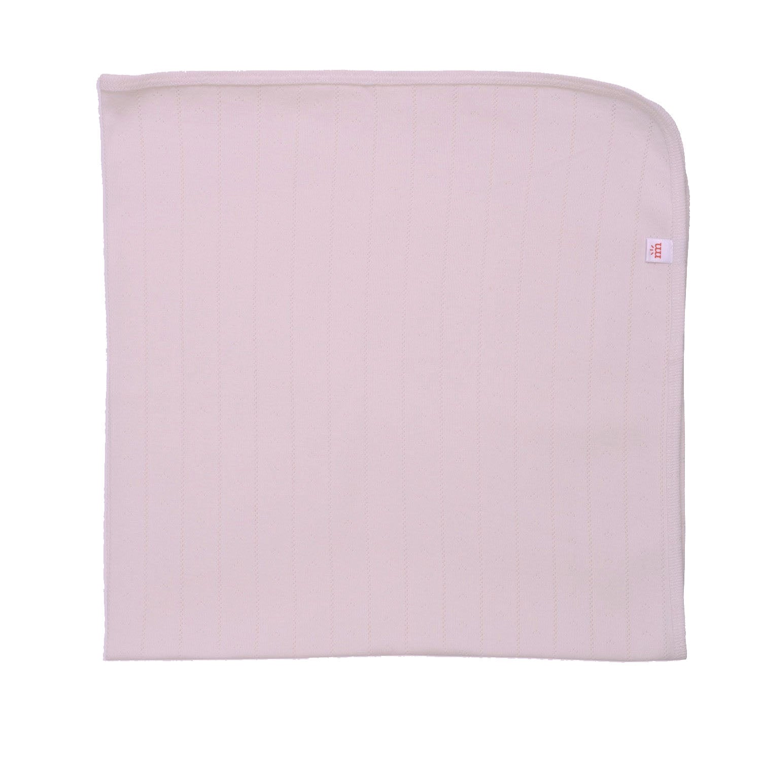 Loves Lines Pink Organic Cotton Pointelle Baby Blanket