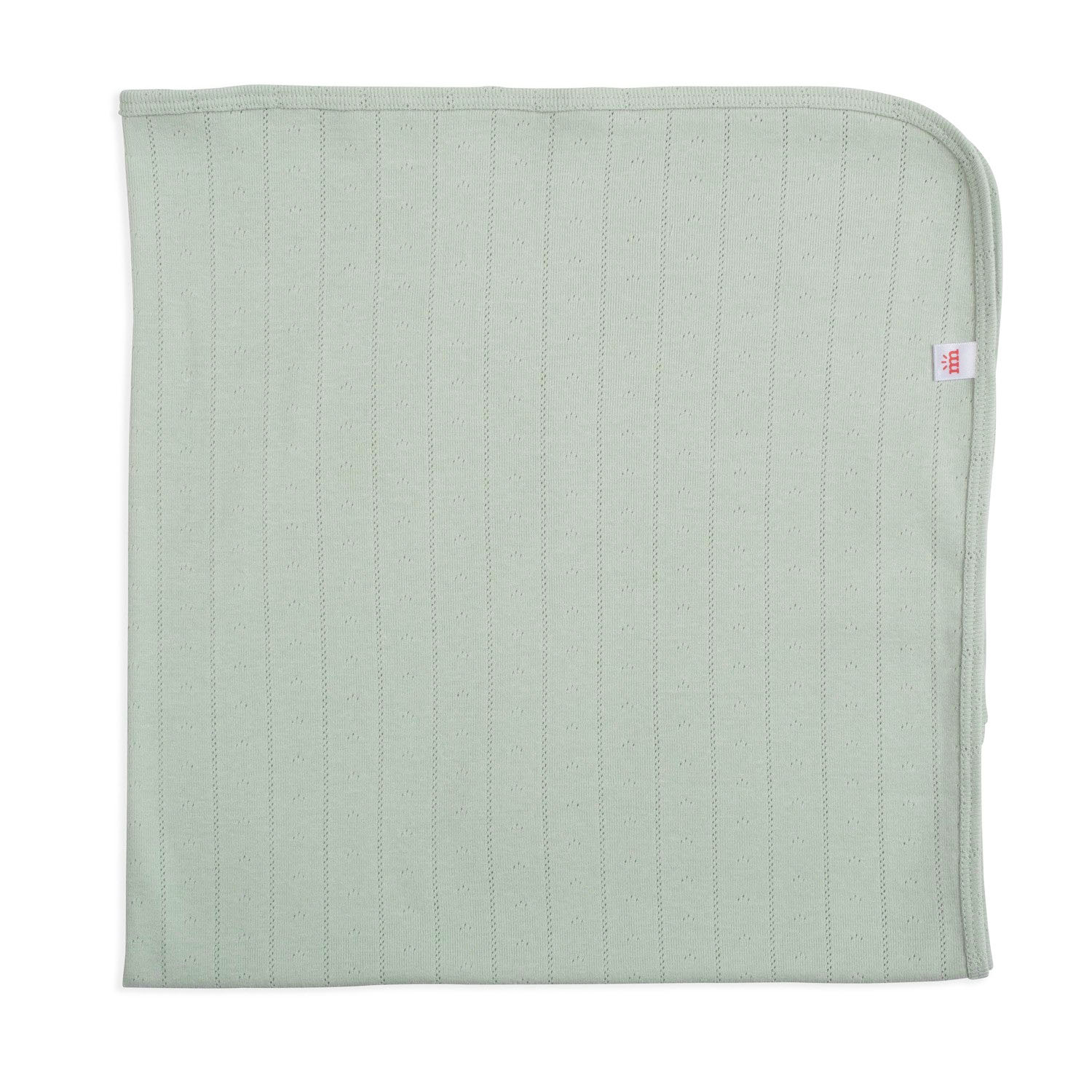 Loves Lines Seagrass Organic Cotton Pointelle Baby Blanket