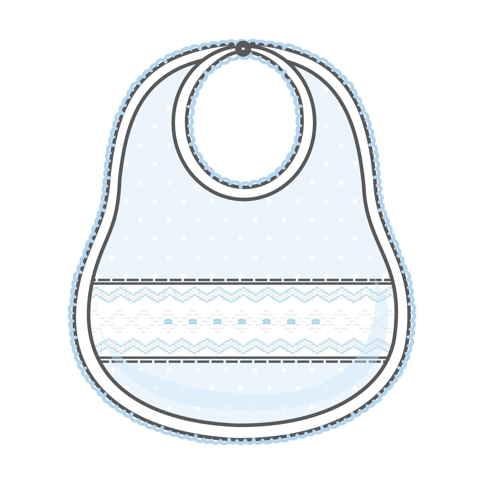 Luca's Smocked Bib | Blue
