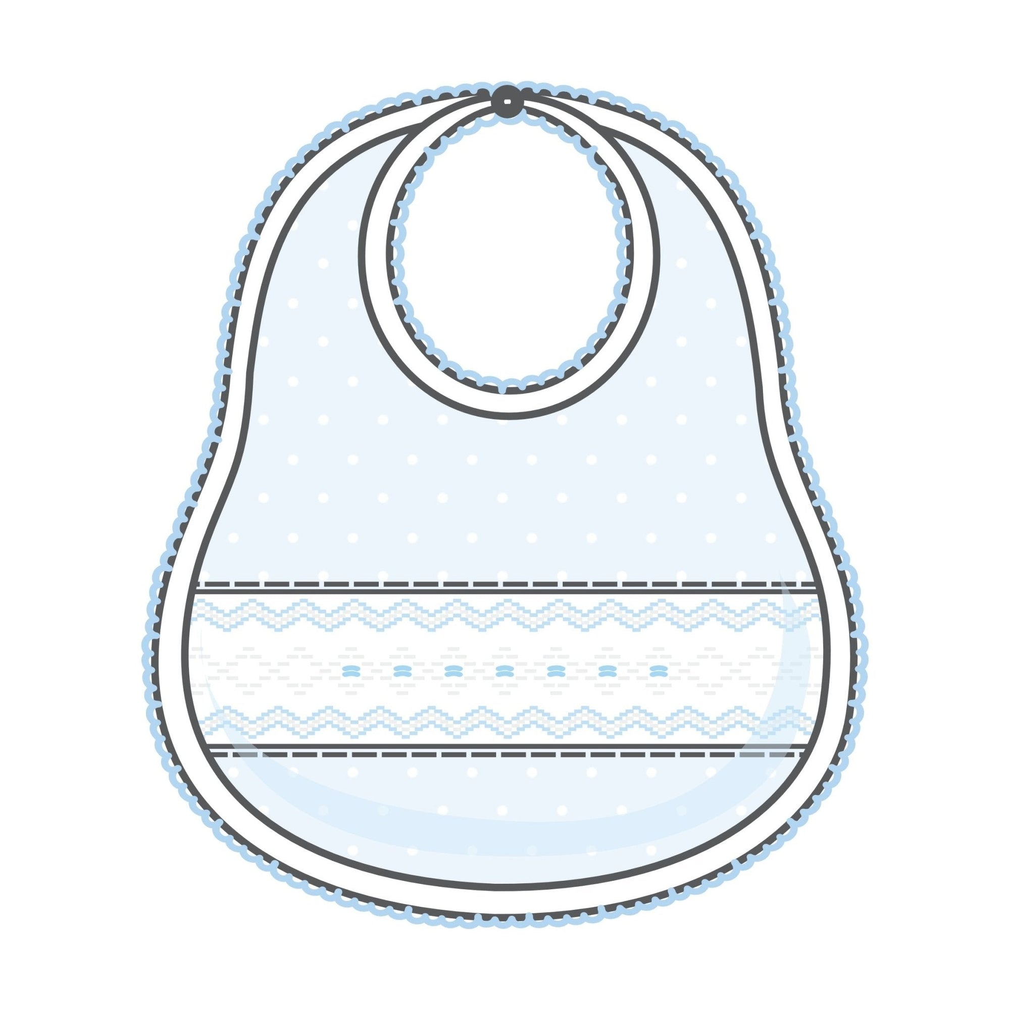 Luca's Smocked Bib | Blue