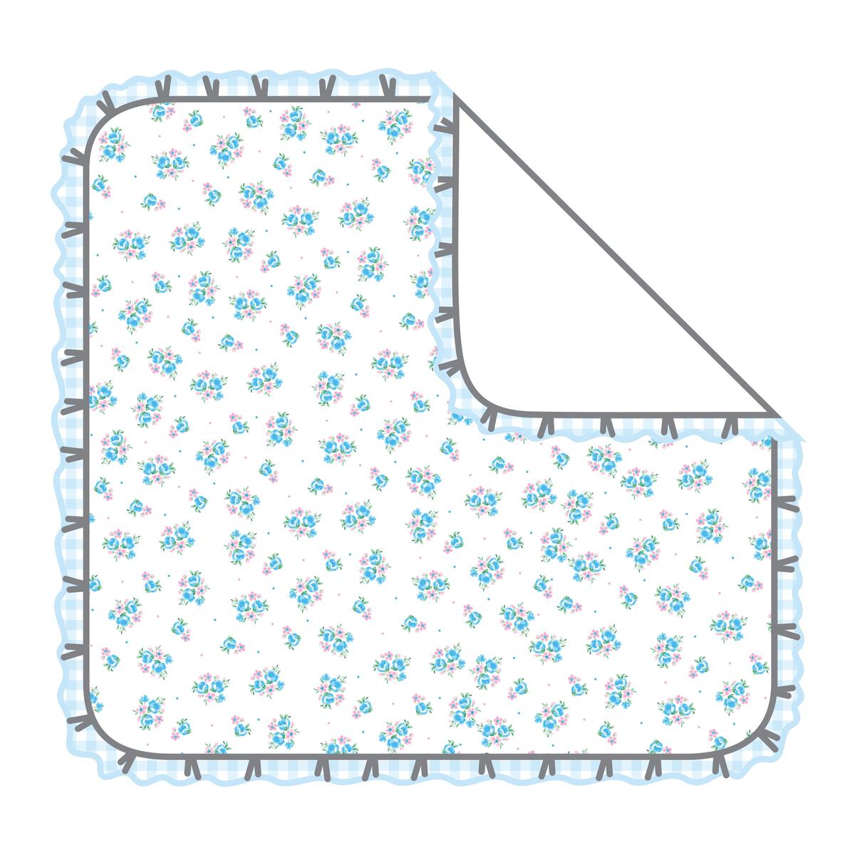 Anna's Classics Printed Ruffle Receiving Blanket