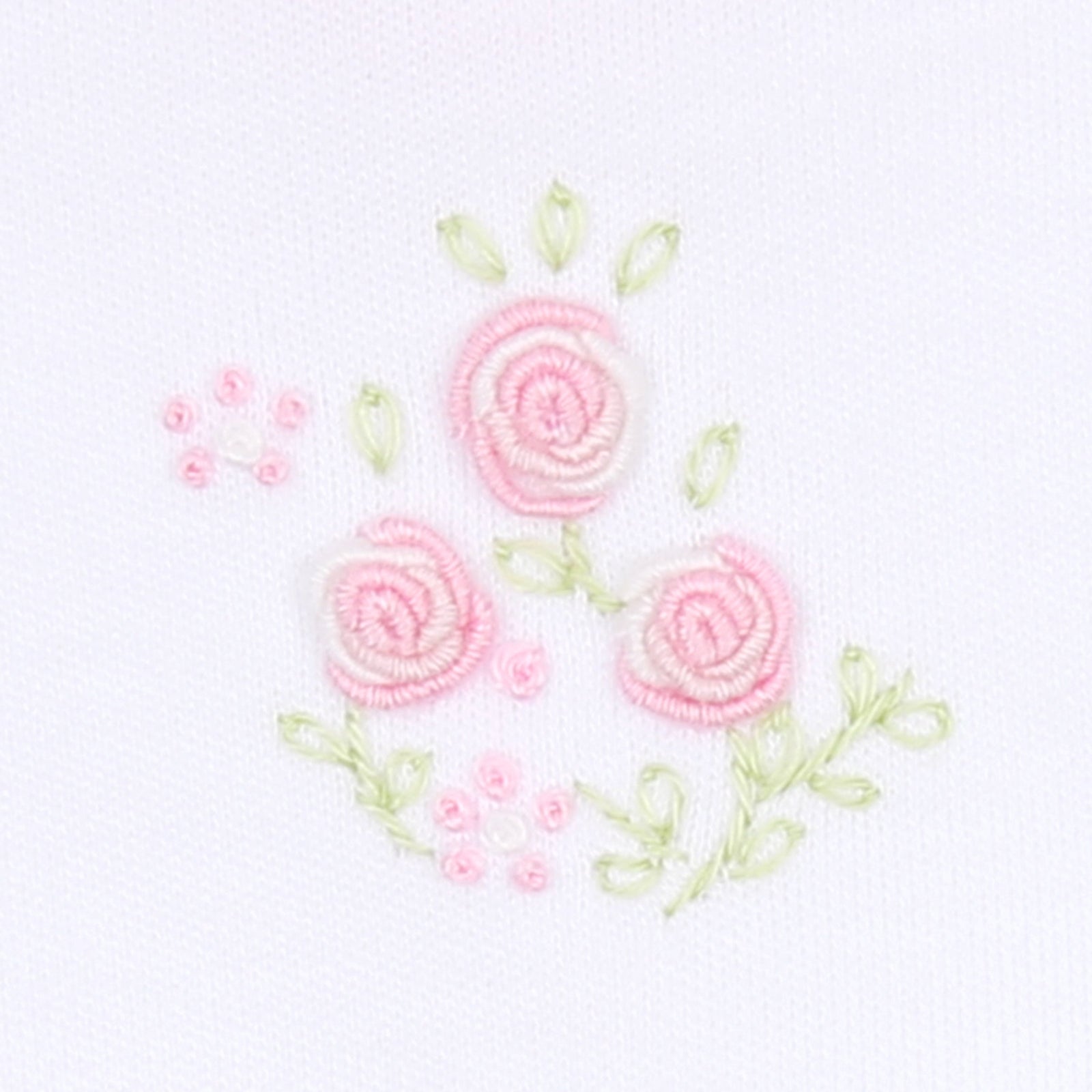 Hope's Rose Spring Embroidered Ruffle Footie | Pink