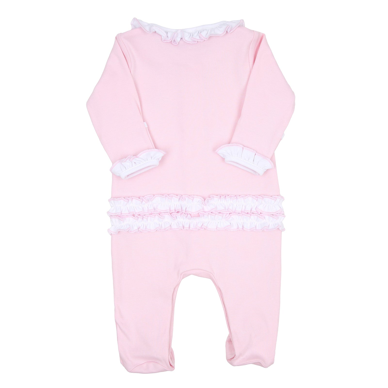 Hope's Rose Spring Embroidered Ruffle Footie | Pink