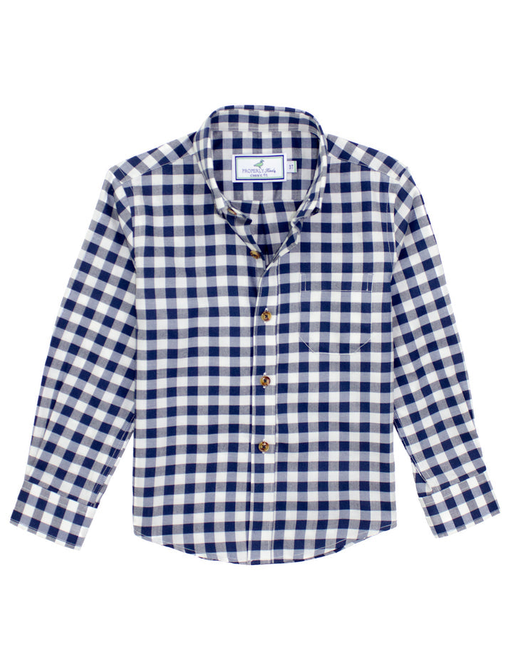 Boys Woodland Sportshirt | Navy Pier