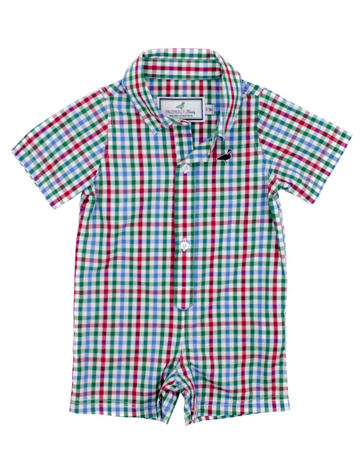 Baby Seasonal Shortall | Jolly Plaid