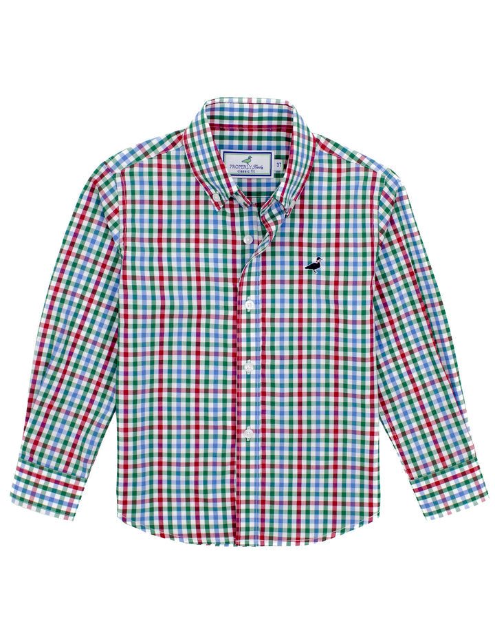Boys Seasonal Sportshirt | Jolly Plaid