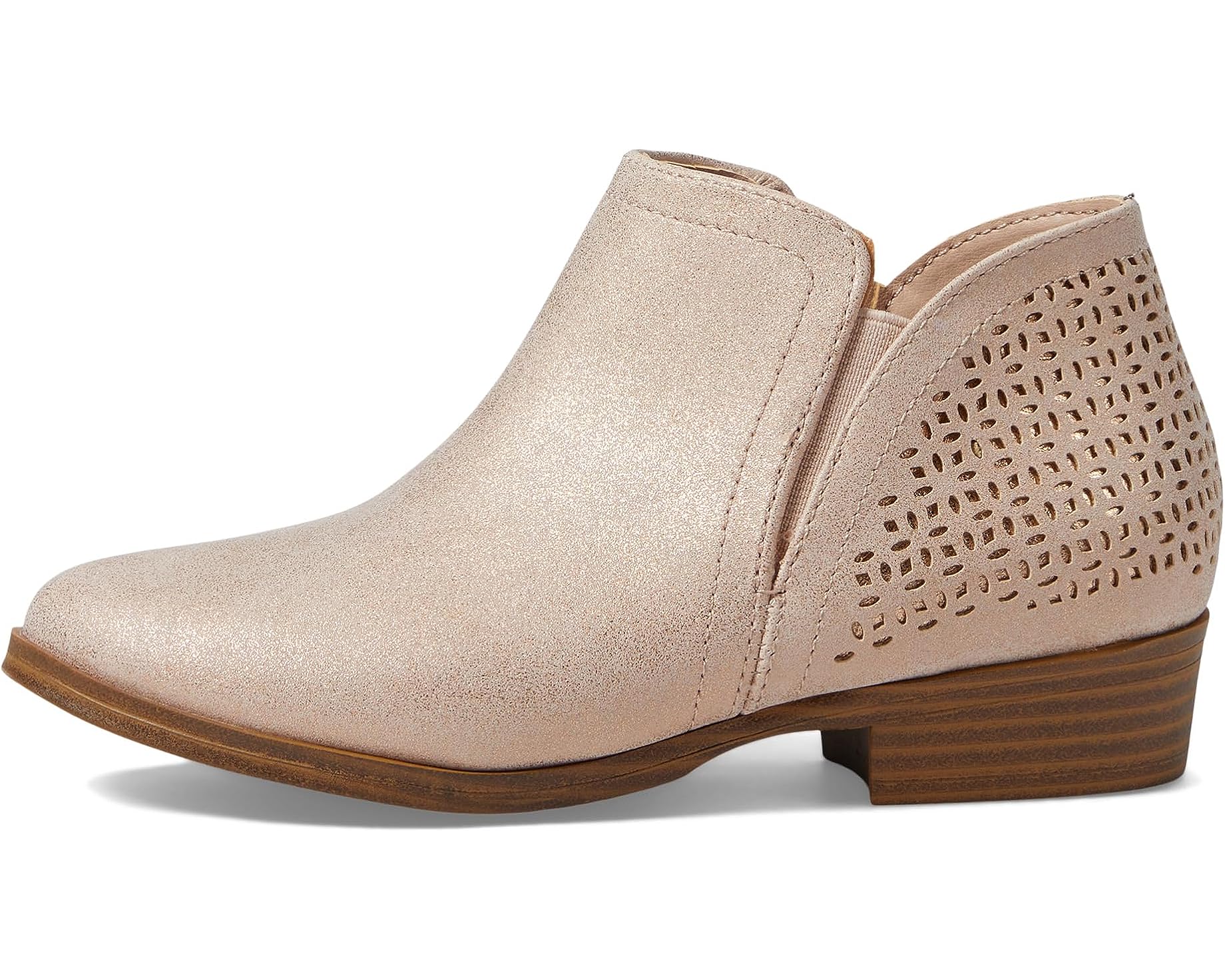 Lil Gilli Suede Ankle Boot | Blush Shimmer